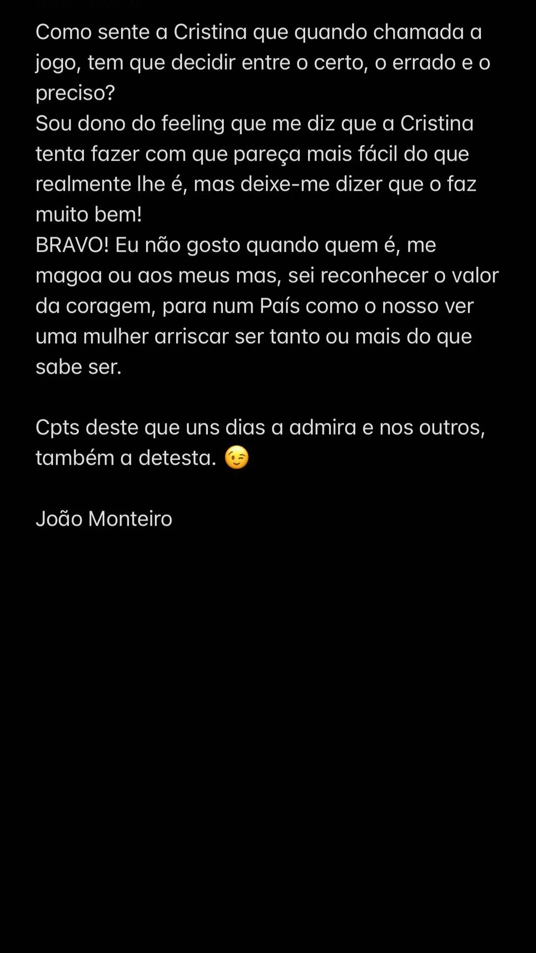 carta aberta do irmão de Francisco Monteiro