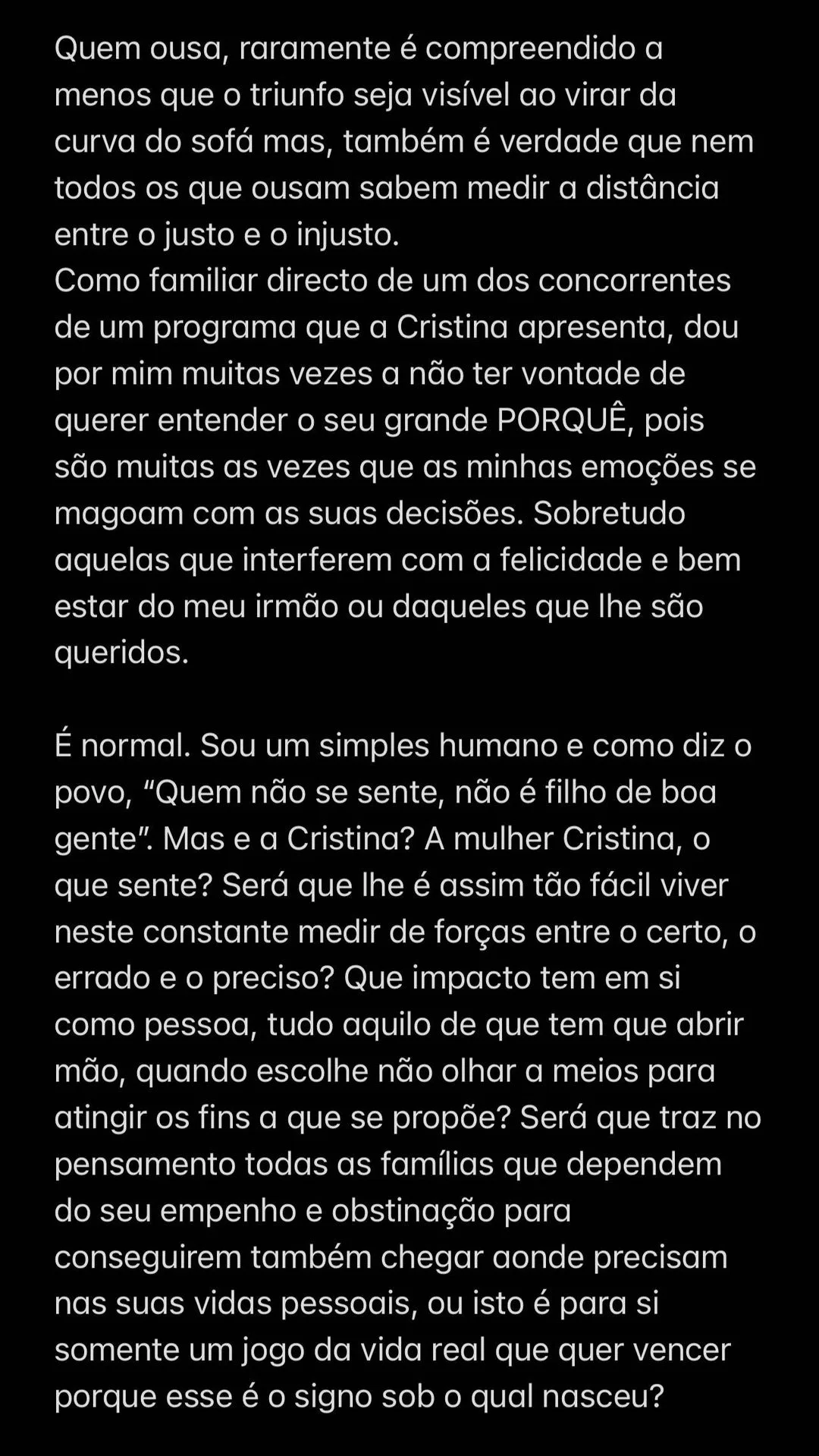 carta aberta do irmão de Francisco Monteiro